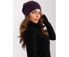 Wool Fashion Italia Violetinė stilinga kepurė: Dydis - Universalus