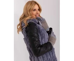 Wool Fashion Italia Moteriškos pirštinės su priderintomis šiltomis riešinėmis: Dydis - L/XL