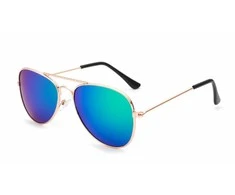Eu Sandelis Žali aviator akiniai su auksiniu remeliu OK281WZ1