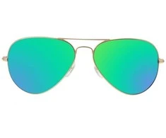 Eu Sandelis Žali aviator akiniai su auksiniu remeliu OK281WZ1