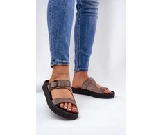Zazoo Moteriškos zomšinės platforminės šlepetės