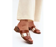 Zazoo Odinės moteriškos elegantiškos šlepetės