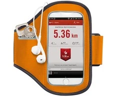 Dėklas Loooqs Sportinė apyrankė su dėklu telefonui, oranžinė