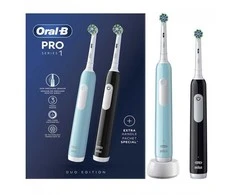 Braun Elektrinis dantų šepetėlis Oral-B Pro Series 1 DUO, mėlynas/juodas