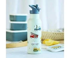 A Little Lovely Vaikiška gertuvė iš nerūdijančio plieno 'Mašinos' - 500 ml