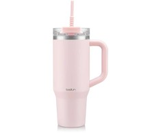 Bodum kubek termiczny ze słomką i laikikliu Travel Mug 1.2 l Strawberry