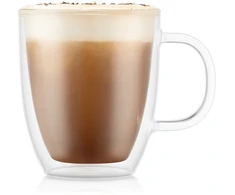 Bodum Bistro dvigubos sienelės puodeliai, 450 ml, 2 vnt., permatomi