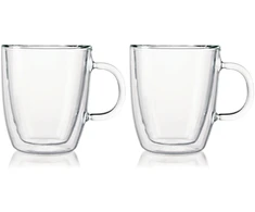 Bodum puodeliai su podwójną ścianką 2 vnt. Bistro 0.3 l Transparent