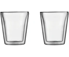 Bodum szklanki su podwójną ścianką 2 vnt. Bodum Canteen 0.2 l Transparent