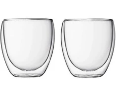Bodum szklanki su podwójną ścianką 2 vnt. Pavina 0.25L Transparent