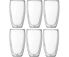 Bodum szklanki su podwójną ścianką 6 vnt. Pavina 0.45L Transparent