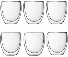 Bodum szklanki su podwójną ścianką 6 vnt. Pavina 0.25L Transparent