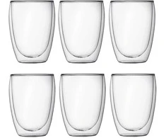Bodum szklanki su podwójną ścianką 6 vnt. Pavina 0.35L Transparent