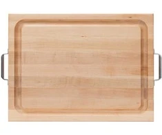 Klevo pjaustymo lenta su plieninėmis rankenomis - 61x46x6cm / Boos Blocks