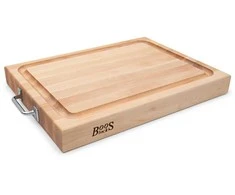 Klevo pjaustymo lenta su plieninėmis rankenomis - 61x46x6cm / Boos Blocks