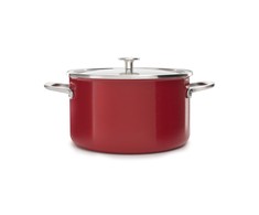 KitchenAid Emalio puodas su dangčiu plieno 24cm 6l emaliuotos indukcinės dujos