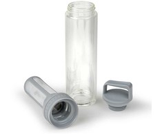 Gertuvė Stiklinis butelis su infuzatoriumi Cold Brew Moshi 0,4L - pilka / Leopold Vienna