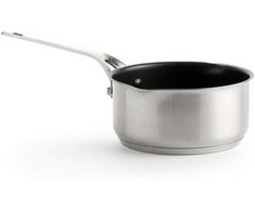 KitchenAid - Nerūdijančio plieno lakštinis puodas su 2 snapeliais - sidabro spalvos - 16 cm