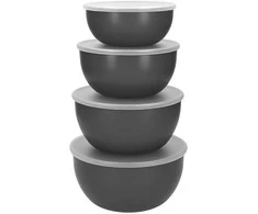 KitchenAid virtuvės dubenys su dangteliais, 4 vnt