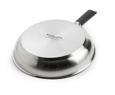 KitchenAid - KA-Classic nerūdijančio plieno keptuvė su atvira rankena - sidabrinė - 24 cm