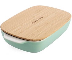 KitchenAid kepimo skarda su mediniu dangčiu, universali, 40x25cm