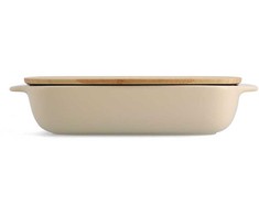 KitchenAid Keraminis indas 40x25x8,8cm + migdolinio kremo dangtelis
