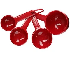 KitchenAid virtuvės matavimo puodeliai 4 vnt Empire Raudona