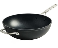KitchenAid - Kaltinis grūdinto aliuminio vokas su pagalbine rankena - juodas - 30 cm