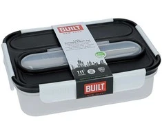 Priešpiečių dėžutė ze sztućcami juoda / Built