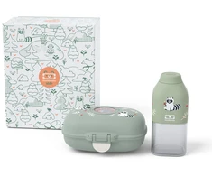 Monbento lunchbox i butelka vaikams Gram Žalias Raccoon
