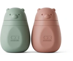 Monbento silikonowe tubki na musy vaikams Yummy 150 ml 2 vnt. žalia/rožinė