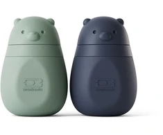 Monbento silikonowe tubki na musy vaikams Yummy 150 ml 2 vnt. žalia/mėlyna