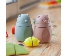 Monbento silikonowe tubki na musy vaikams Yummy 150 ml 2 vnt. žalia/rožinė