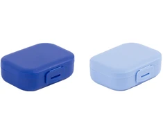 Pojemniki na przekąskę prostokątne2x250ml - 2 vnt Sky+Cobalt / Amuse