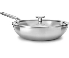 KitchenAid - „Multiply“ vokas su dangčiu - sidabro spalvos - 28 cm