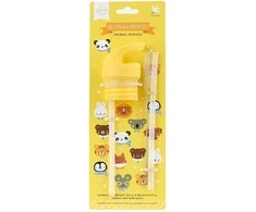 Zapasowe słomki, pokrywka + czyścik ANIMAL FRIENDS / A Little Lovely Company