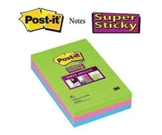 „Post-it Pad“ itin lipnus 660-3 ssuc spalvų mišinys 101x152mm, 3x90 lapai (3M0688)