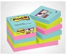 Lipnūs lapeliai3M Post-it® Super Sticky Cosmic, 47.6mmx47.6mm 12 vnt. po 90 lapelių