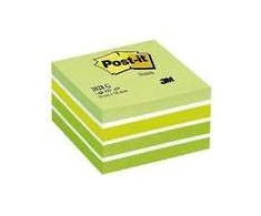 3M Post-it žinutės kubas kubas žalias pastelinės spalvos asortimentas 76 x 76 mm