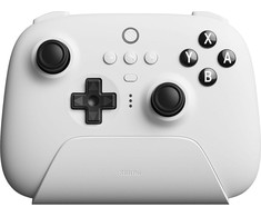 8Bitdo Ultimate Bluetooth Žaidimo pultas su įkrovimo doku, skirtas Switch ir Windows - baltas