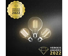 Airam LED A60 -lamppu, E27, 3000K, 470lm, kirkaskupuinen