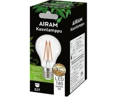 Airam LED kasvilamppu, E27, kirkas, filamentti 180 lm