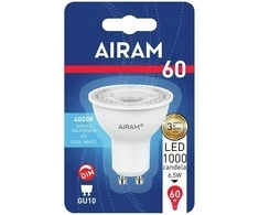 Airam LED PAR16, 4000K, 6,5 W, 500 lm, GU10 bazė