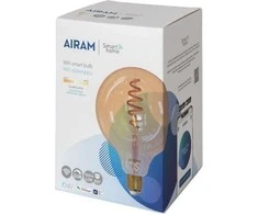 Airam SmartHome Globe 125 -älylamppu, E27, amber, 350lm, 1800-3000K, WiFi