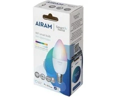 Airam SmartHome žvakių lempa, E14, opalas, 470 lm, RGBW, WiFi