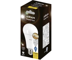 Airam Superlux 20 W standartinė kupolinė lempa, E27, 2700 K, 2452 lm