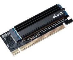 Akasa M.2 PCIe Adapteris with Cooler – juodas