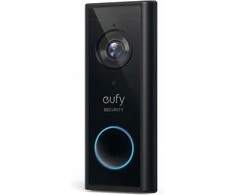 Anker Eufy Juodas Video Doorbell 2K, maitinamas baterijomis, tik priedas