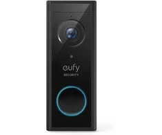 Anker Eufy Juodas Video Doorbell 2K, maitinamas baterijomis, tik priedas