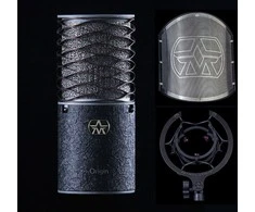 Astor Aston Microphones Origin Juodas Bundle - Kondensatoriaus mikrofonas + laikiklis + pop filtras